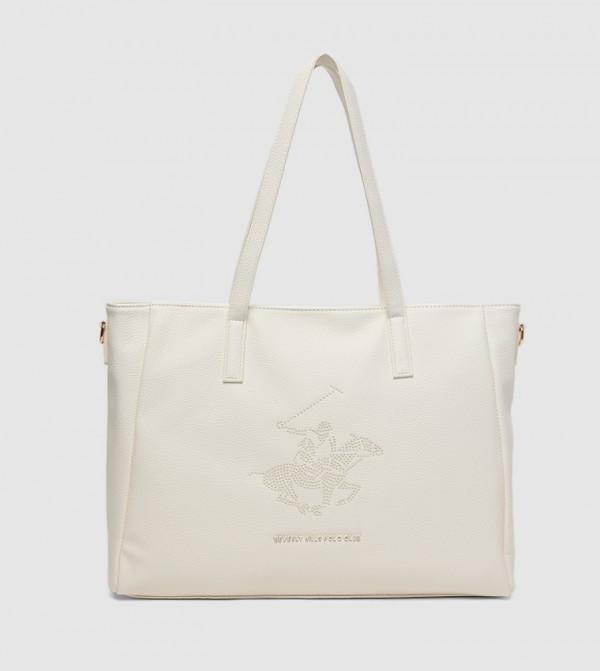 Embellished Zippered Tote Bag