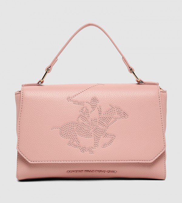 Embellished Flap Top Handle Bag