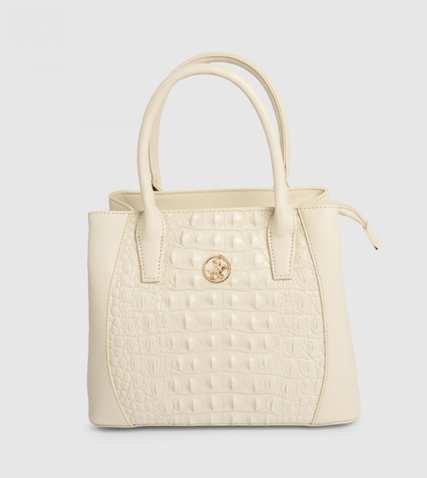 Textured Zippered Mini Tote Bag