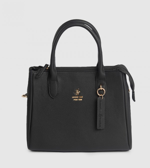 Textured Zippered Mini Satchel Bag