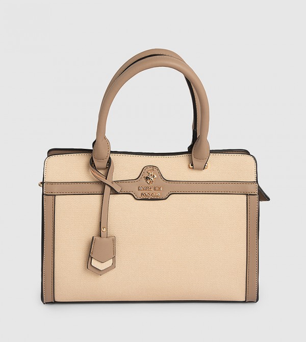 Color Block Satchel Bag