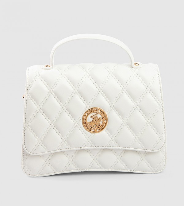 Quilted Flap Top Handle Bag