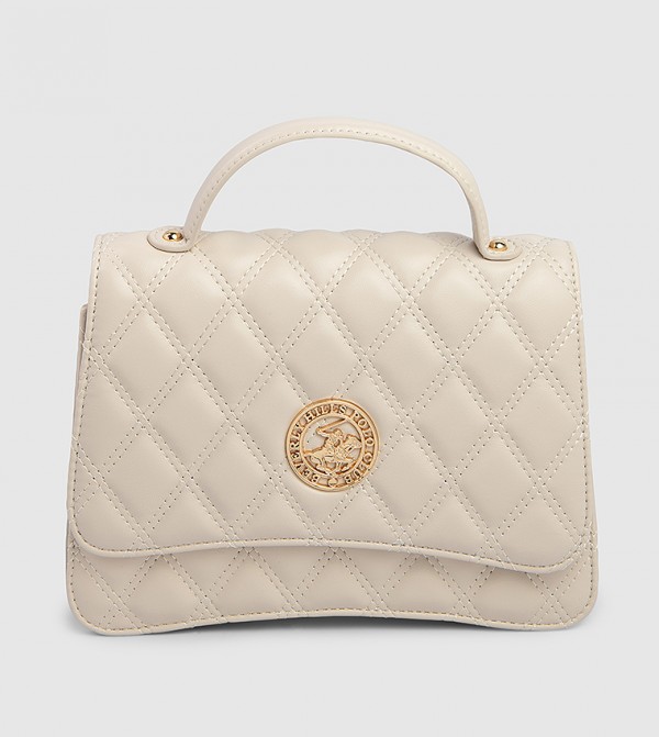 Quilted Flap Top Handle Bag