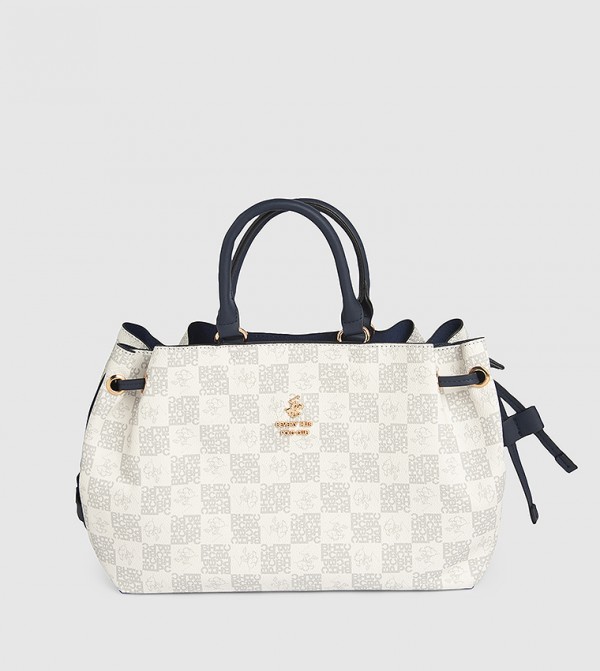Monogram Patterned Satchel Bag