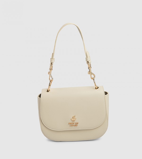 Logo Detail Flap Shoulder Bag