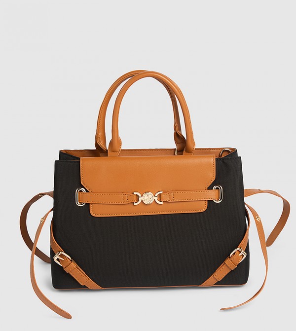Color Block Satchel Bag