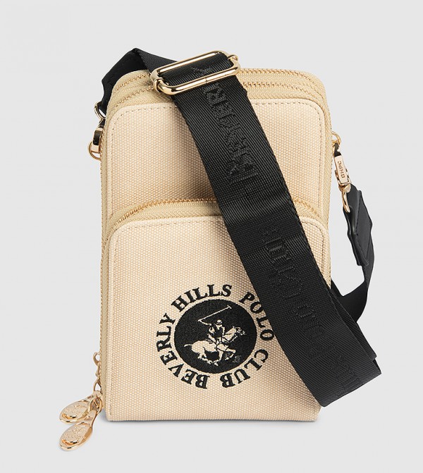 Logo Embroidered Crossbody Phone Bag