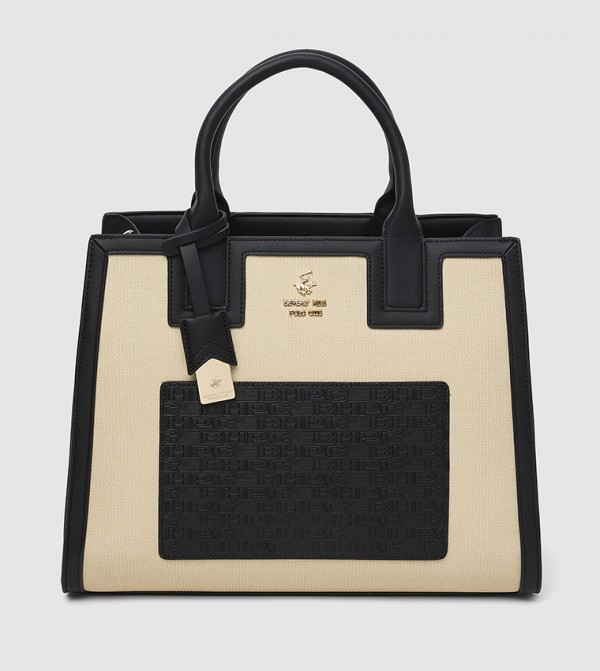 Color Block Zippered Mini Satchel Bag