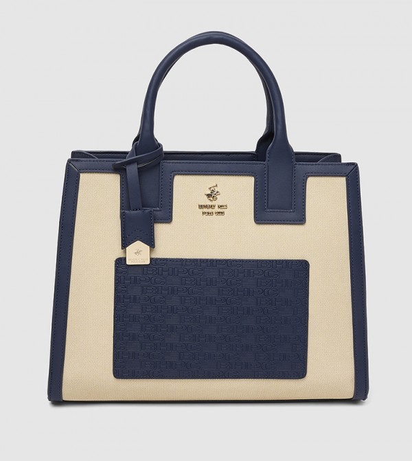 Color Block Zippered Mini Satchel Bag