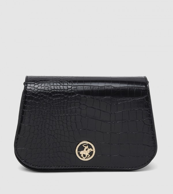 Croc Textured Clutch Bag