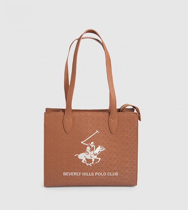 Logo Embroidered Shoulder Bag