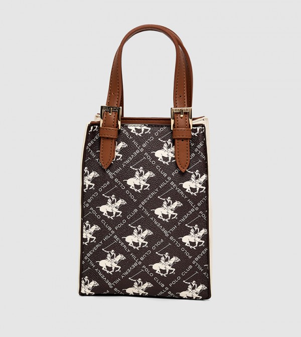 Logo Patterned Mini Tote Bag