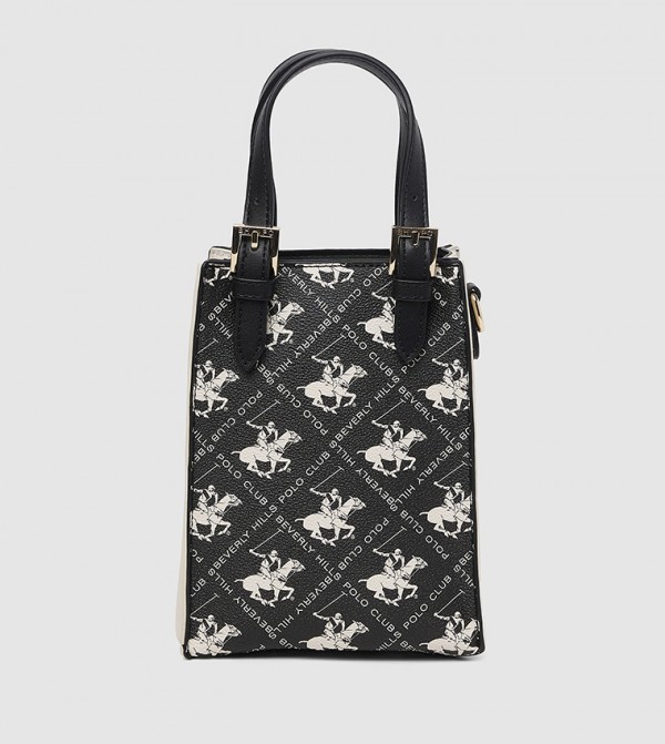 Logo Patterned Mini Tote Bag