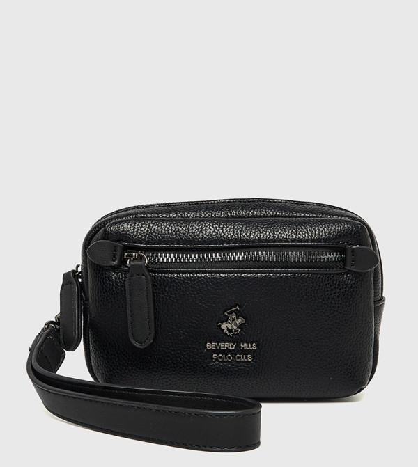 Textured Toiletry Bag with Wrist Strap