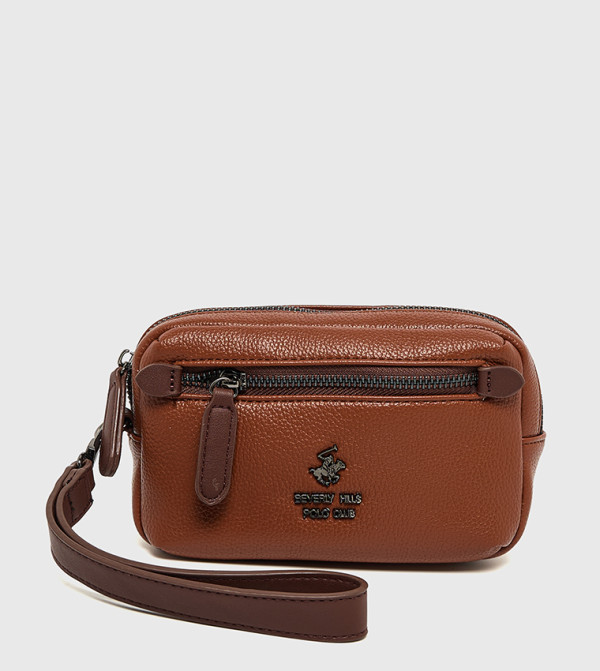 Textured Toiletry Bag with Wrist Strap