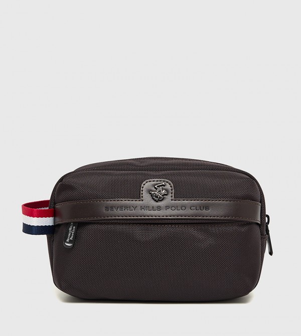 Logo Detail Front Pocket Toiletry Bag