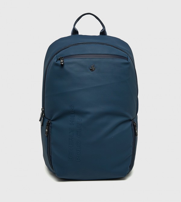 Solid Zip-Closure Backpack