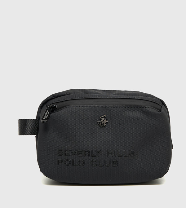 Logo Detail Toiletry Bag with Side Strap