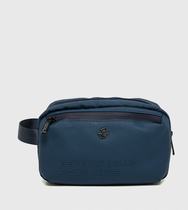 Logo Detail Toiletry Bag with Side Strap
