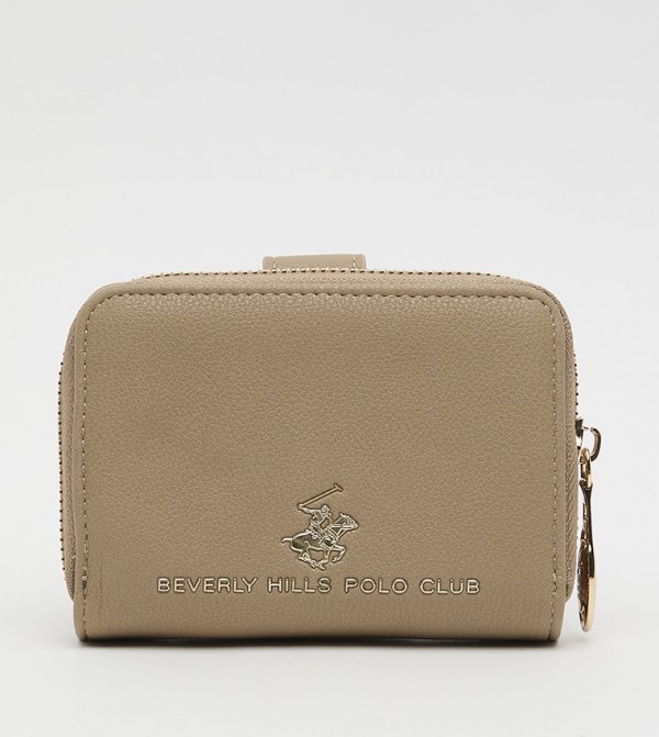 Logo Detail Zip-Around Wallet