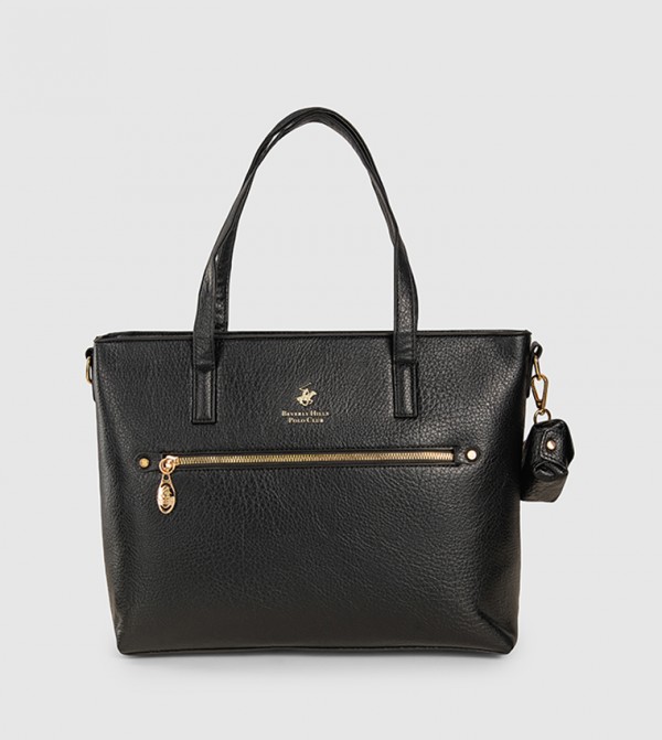 Textured Zippered Tote Bag