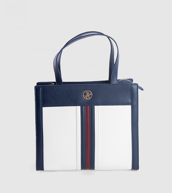 Color Block Tote Bag