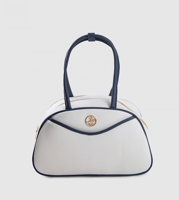 Contrast Trim Shoulder Bag