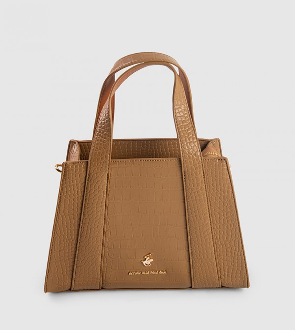 Croc Textured Zippered Mini Tote Bag