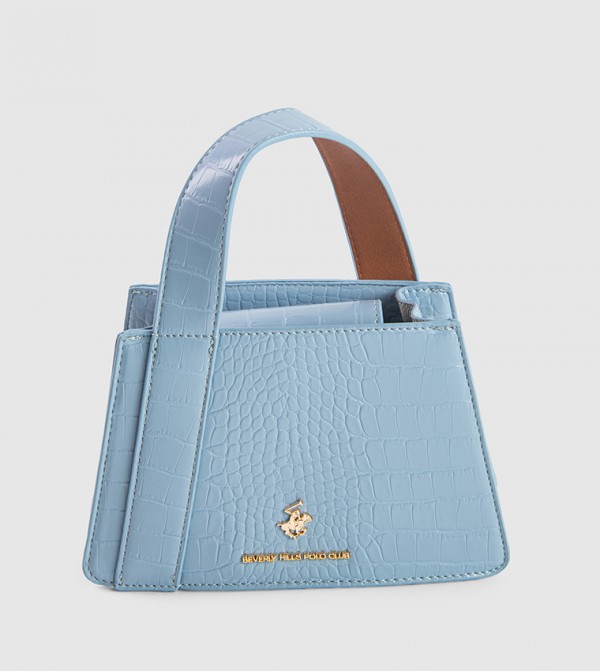 Croc Textured Zippered Handheld Bag