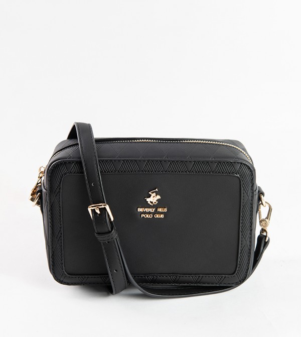 Textured Logo Detail Camera Bag
