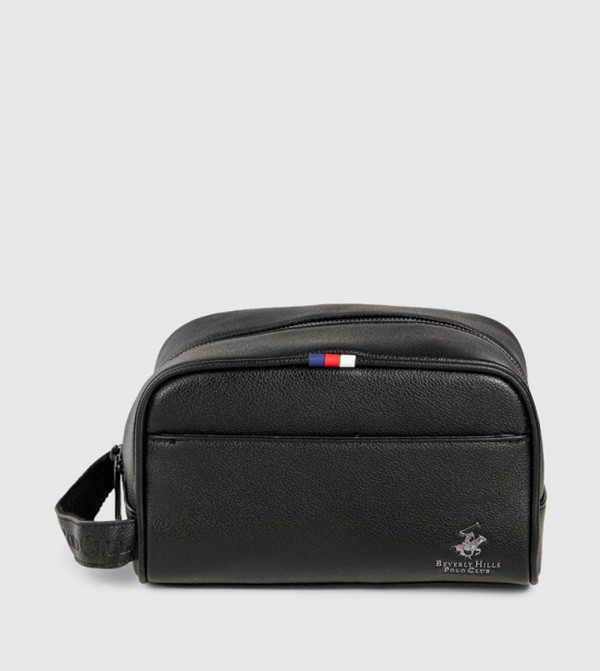 Logo Detail Zippered Toiletry Bag