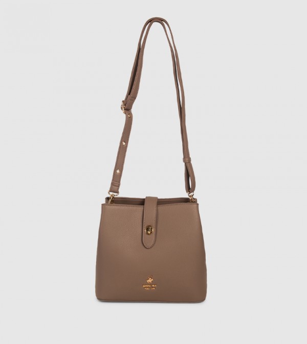 Logo Detail Twist Lock Crossbody Bag