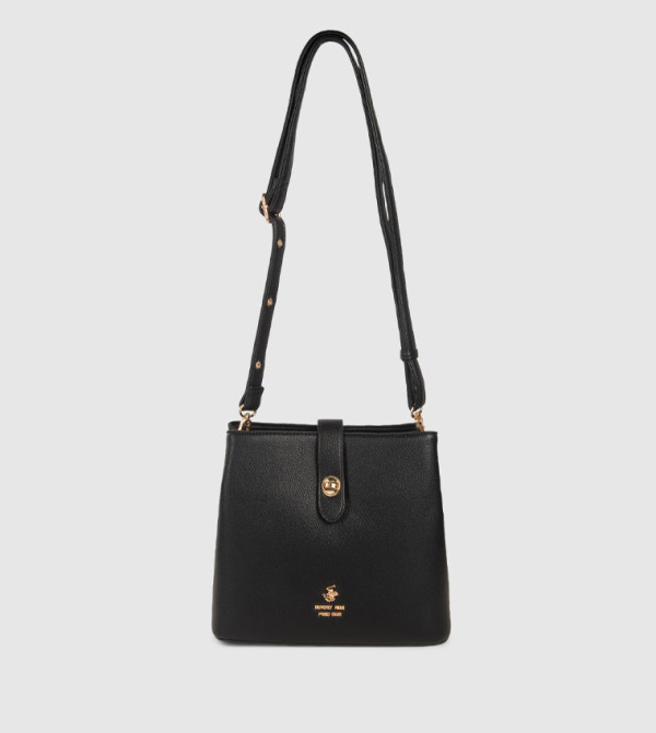 Logo Detail Twist Lock Crossbody Bag