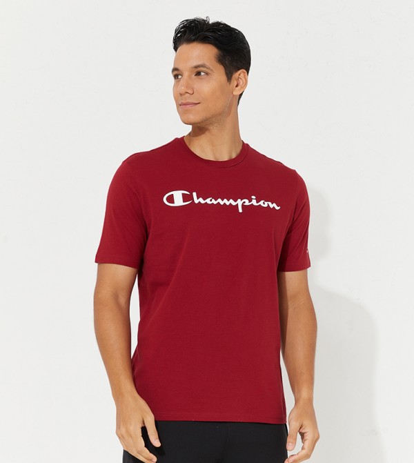 Maroon champion outlet shirt