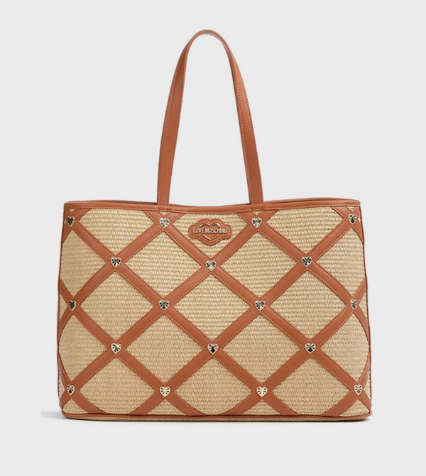 SUMMER DETAILS Raffia Tote Bag