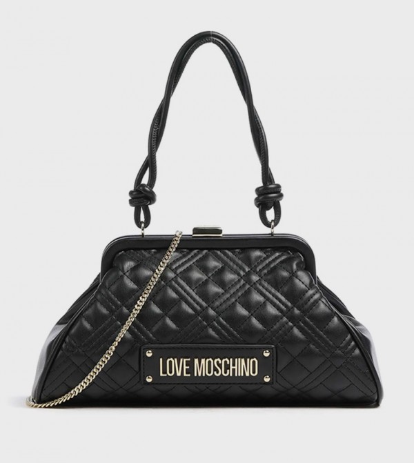 Quilted Shoulder Bag with Chain Detail