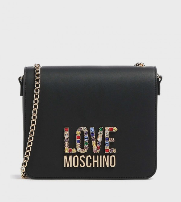 Rhinestone Embellished Crossbody Bag