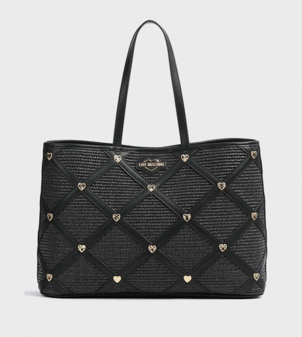 SUMMER DETAILS Raffia Tote Bag
