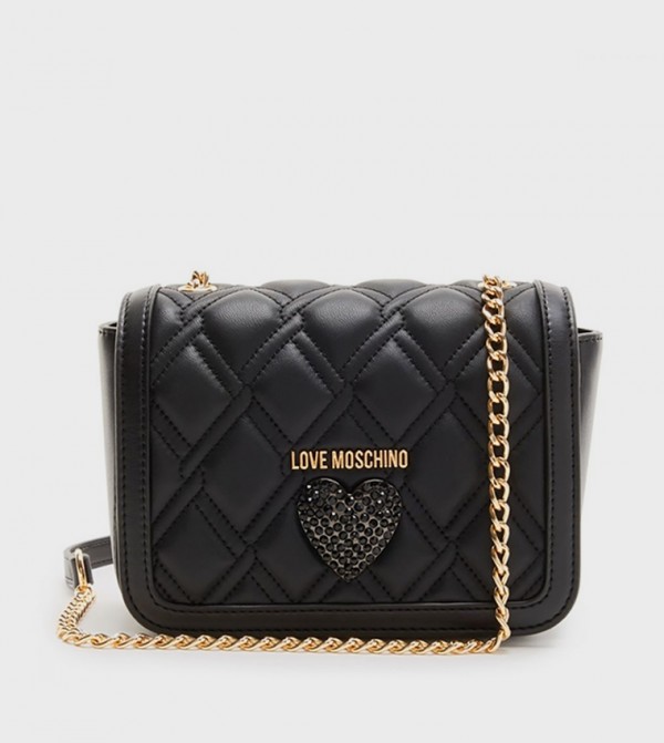 QUEEN Quilted Flap Crossbody Bag