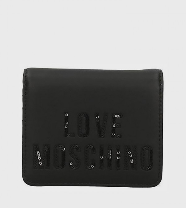 Monotype Embellished Bi-Fold Wallet