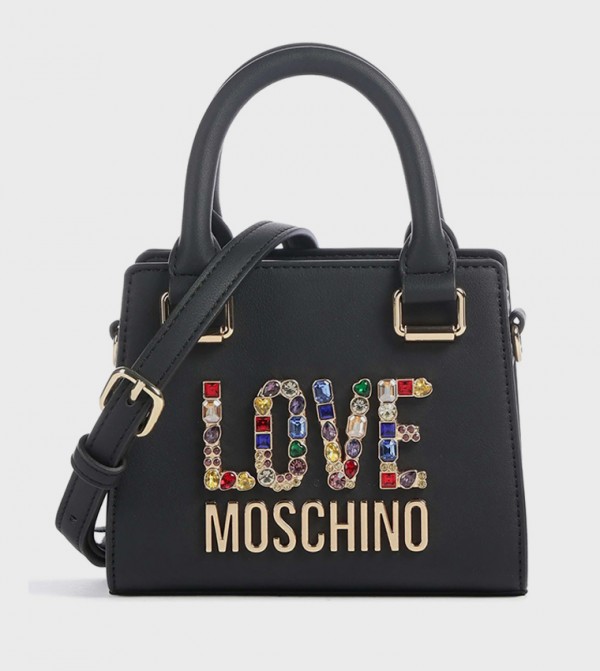Rhinestone Embellished Satchel Bag