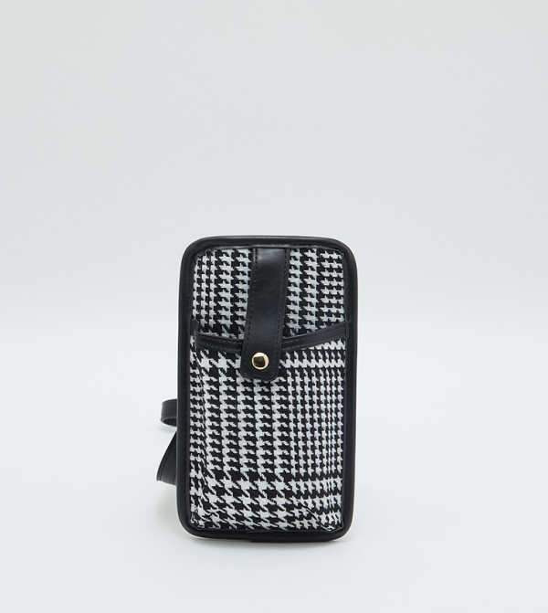 حقيبة كروس بودي بنقش مربعات 