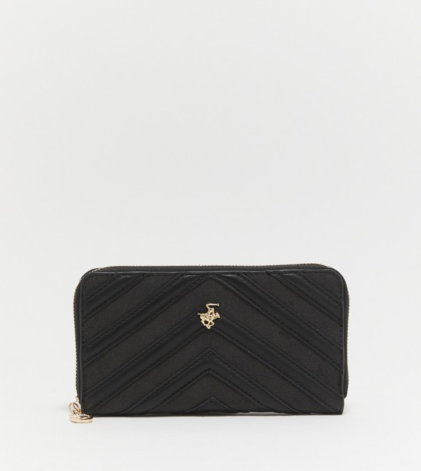 Logo Detailed Patterned Wallet