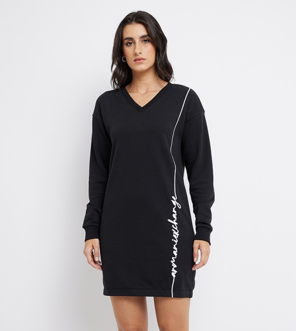 Calvin klein cheap black sweater dress