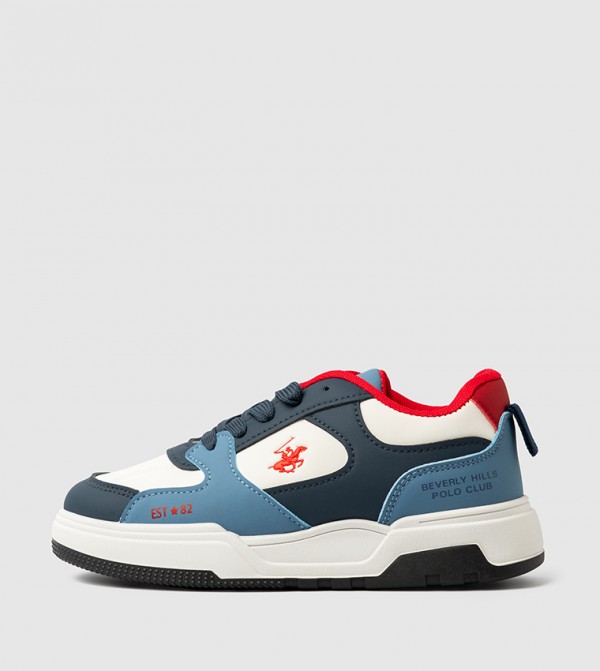 Color Block Lace-Up Sneakers