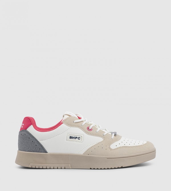 Color Block Lace-Up Sneakers