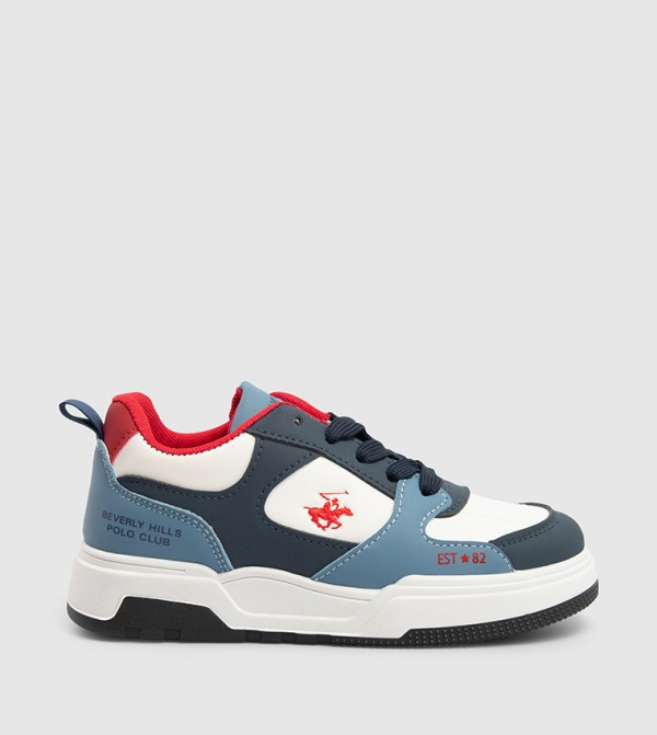 Color Block Lace-Up Sneakers