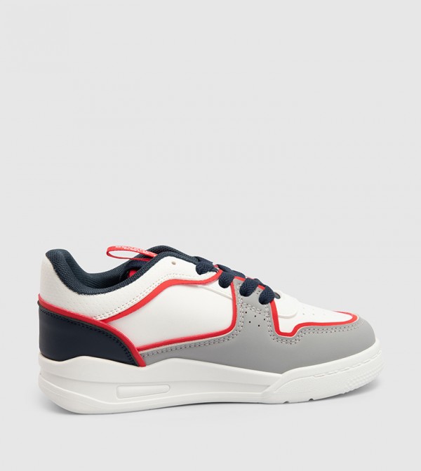 Color Block Lace-Up Sneakers