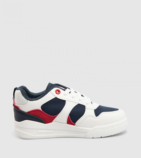 Color Block Lace-Up Sneakers