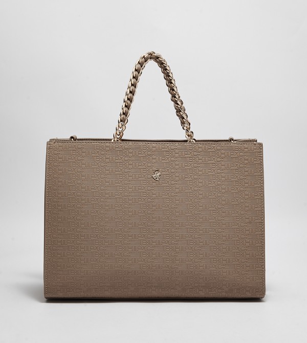 Monogram Detail Tote Bag